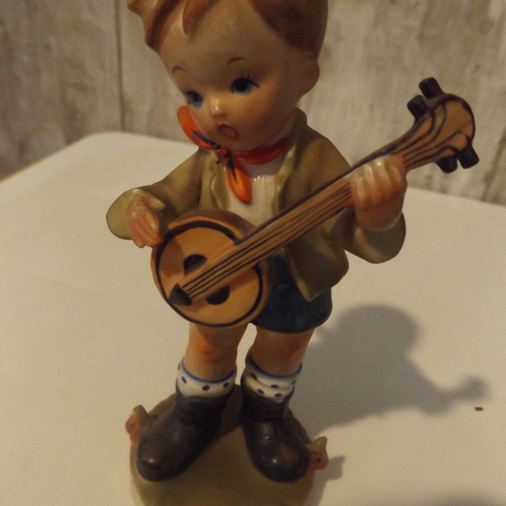 Erich Stauffer Figurine Boy Playing Banjo